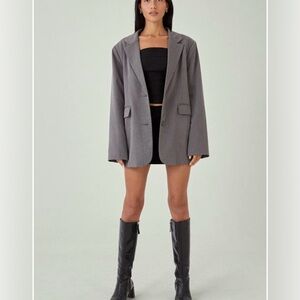 Motel Rocks Oversized Gray Blazer